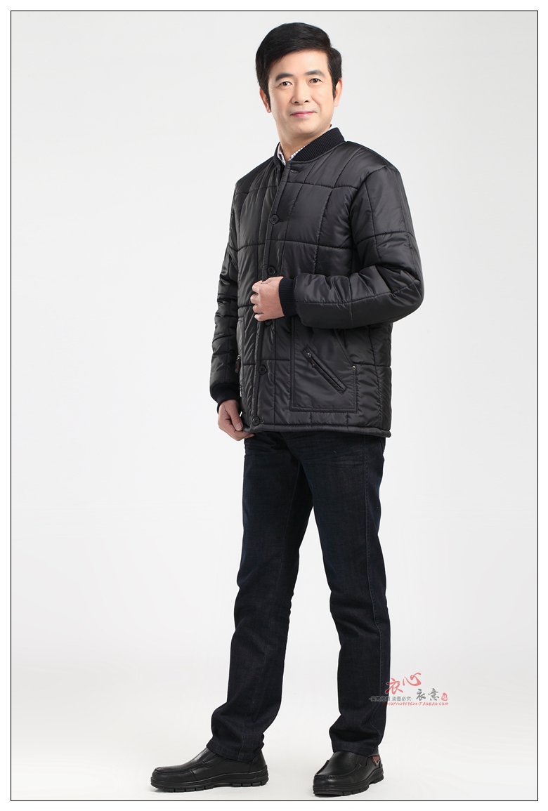 Áo khoác cotton nam trung niên mùa đông, áo khoác cotton, ông già, bộ đồ cotton, trang phục nam trung niên, bố, ông, mặc mùa đông áo khoác dạ nam