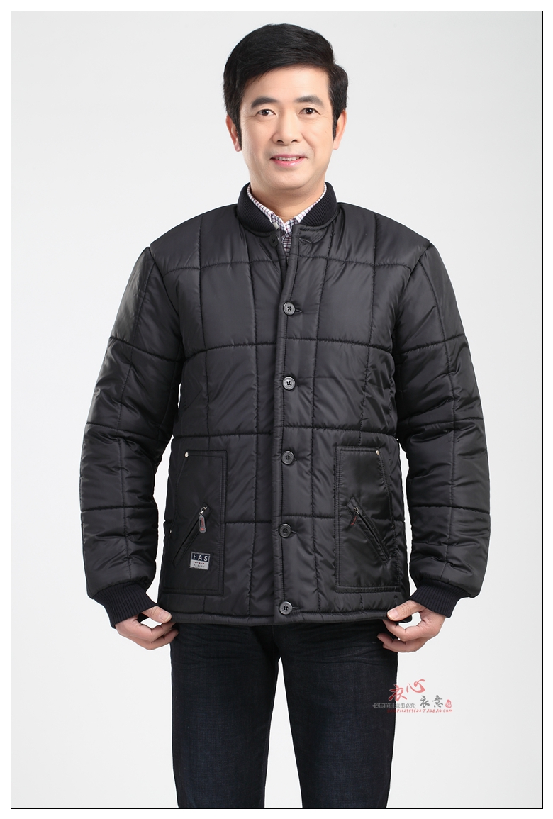Áo khoác cotton nam trung niên mùa đông, áo khoác cotton, ông già, bộ đồ cotton, trang phục nam trung niên, bố, ông, mặc mùa đông áo khoác dạ nam