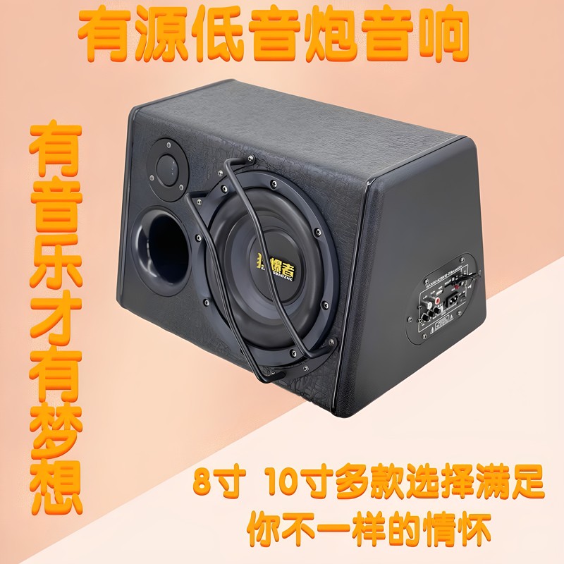 Active Subwoofer with Power Amplifier 8inch 10inch Car Audio Subwoofer Home Audio Computer Subwoofer