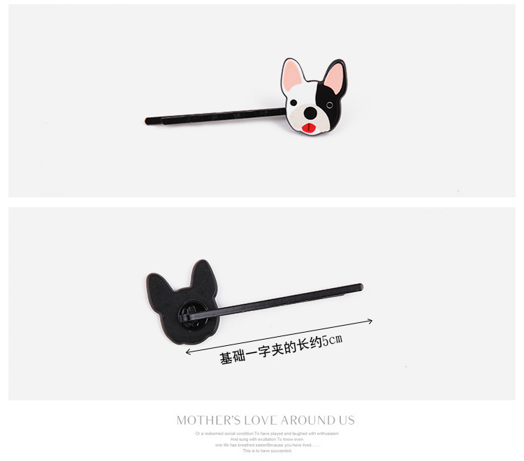Phim hoạt hình Hàn Quốc dễ thương bên trái clip đen thép clip trang sức tóc Phiên bản Hàn Quốc của bangs hoang dã một từ đầu clip thẻ cài tóc cho bé gái