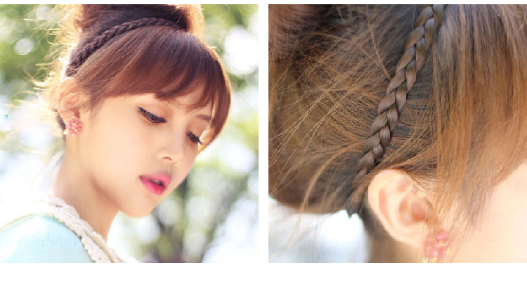 Phụ kiện tóc Nhật Bản và Hàn Quốc hoang dã boho đàn hồi bện xoắn đầu với tóc giả ban nhạc tóc headband băng tóc băng đô turban