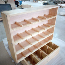 Kindergarten cup holder solid wood cup holder childrens wooden tea cup holder tea cabinet wooden cup holder with door hanging wall