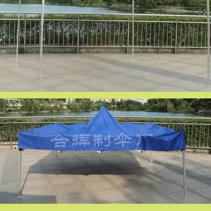 Aluminum Alloy Night Market Stall Four Corner Umbrella 3-Section Folding 1.1 m Outdoor Advertising Sunshade Parking Canopy Thickened Tent