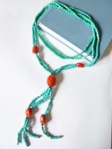 Meisong Red Organic Gem Tassel Necklace Full Price 3080 Deposit 100 Pay Attention to Details Overseas Purchase Non-returnable