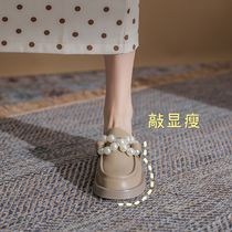 Helen Pavilion Baotou slippers womens summer wear 2021 New Muller half slippers thick pearl lazy womens shoes