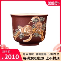 High-end Yixing famous Zhang Xiaoling tea cup Handmade Taoling personal cup Hand-painted tea set Squirrel new collection