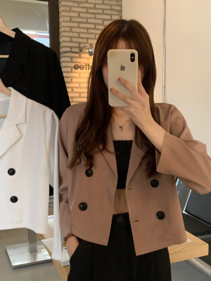 taobao agent Autumn classic suit jacket, design short top, 2023 collection, city style, trend of season, suitable for teen