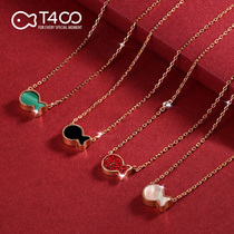 T400 black agate necklace female 2021 New light luxury niche sterling silver choker send girlfriend birthday gift