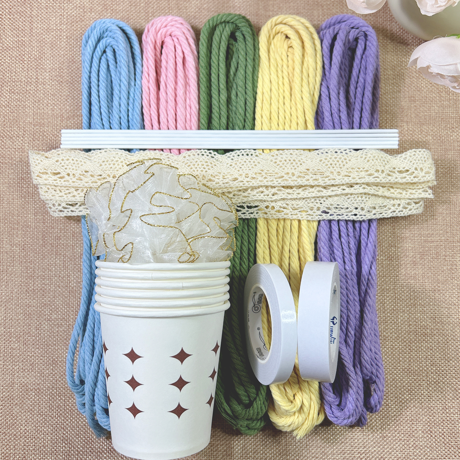 Main sowing the same DIY handmade cupcake basket material bag (five sets) - Taobao