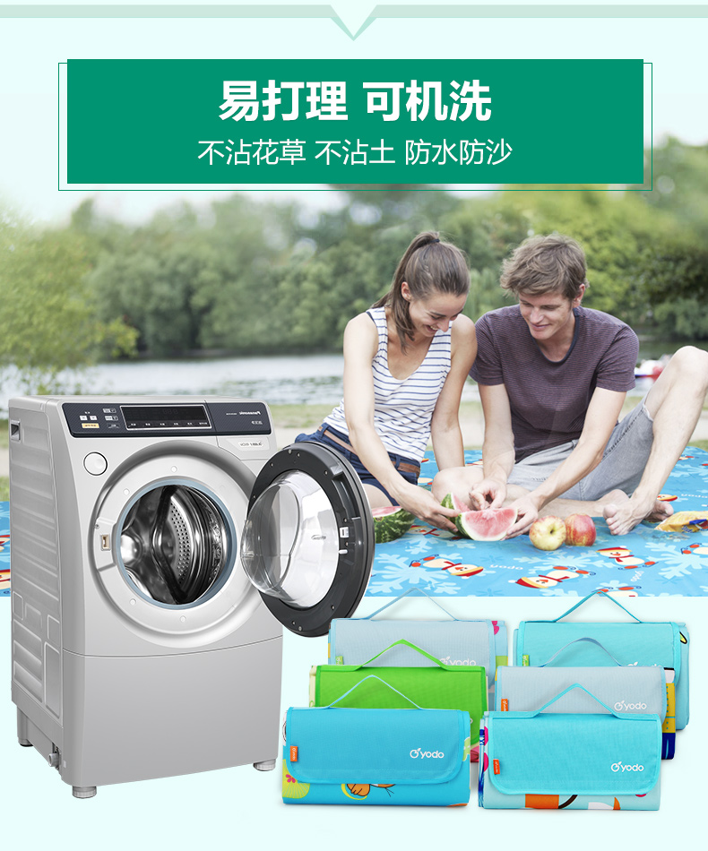 Thảm dã ngoại thoải mái mat dã ngoại ngoài trời cắm trại bãi biển không thấm nước mat mat gấp thảm dã ngoại Oxford - Thảm chống ẩm / Mat / Gối tấm trải picnic