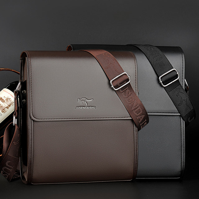 Jusen kangaroo leather men's bag handbag men's bag shoulder messenger bag business leather bag briefcase backpack tide