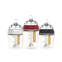 Tomodes glass baby bottle for newborn baby wide diameter imitation breast milk bottle anti-flatulence anti-choking anti-fall for big baby