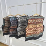 Ретро этнический жилет, подходит с юбкой, кардиган, накидка, этнический стиль, свободный крой, популярно в интернете