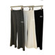 Lin Xiaxia Soft and Smooth Silver Fox Velvet Flared Casual Pants with a Draping Effect and Wide Legs