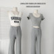 Lin Xi Xi's New Style Creates a Folded Waist, Casual Gray Flared Pants