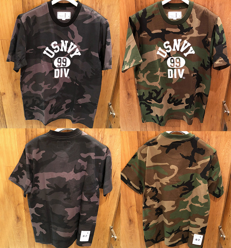 Hong Kong CHOCOOLATE 22 summer male letter printed camouflak casual blouse short sleeve T-shirt 1009