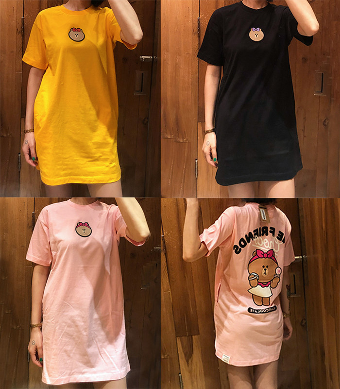 Hong Kong tide brand CHOCOOLATE X LINE FRIENDS 21 summer women's casual dress 1961 - Taobao