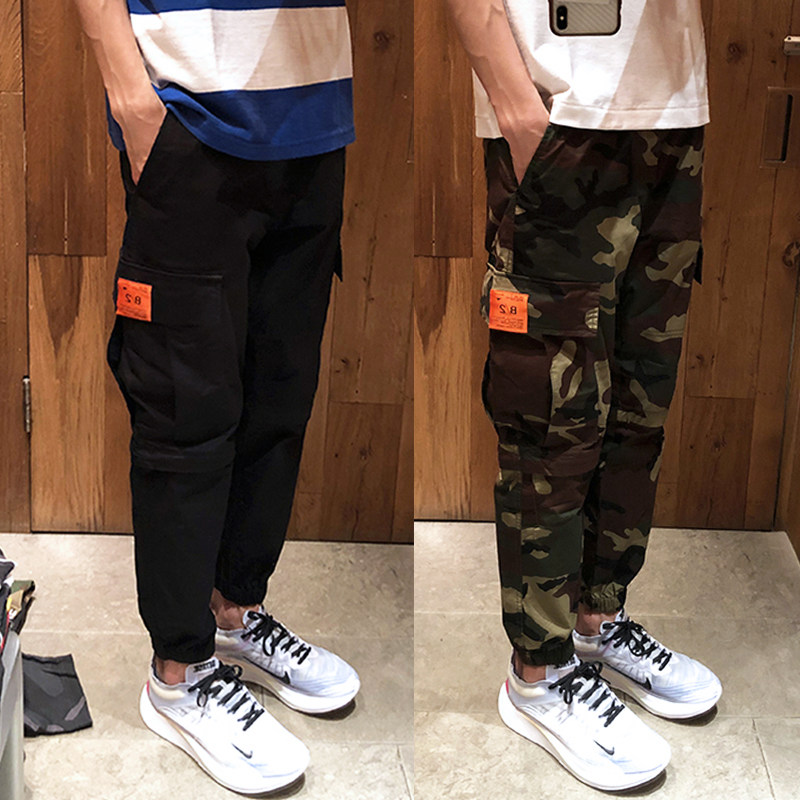 Hong Kong Chaoshop CHOCOOLATE 21 Summer men's two wear detachable tooling pockets Foot Casual Pants 6123
