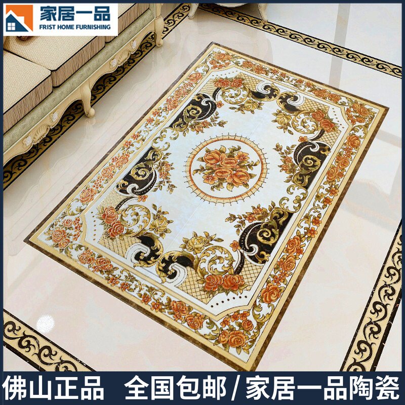 Puzzle floor tile 800x800 restaurant shape puzzle tile microcrystalline throwing brick into the center of the floor tile
