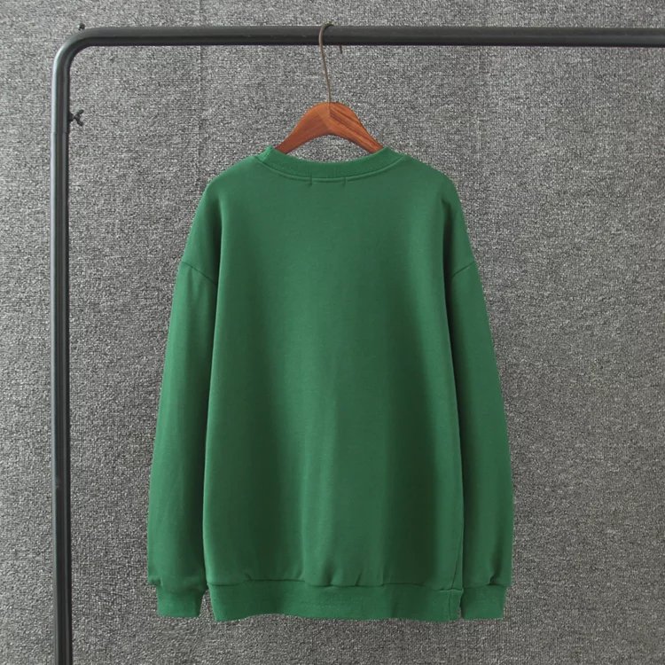 Cộng thêm phân bón XL cho nữ béo mm2018 xuân hè mới phiên bản Hàn Quốc Áo len cổ tròn rộng, cotton mỏng sơ mi kẻ sọc