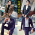 Bộ đồ vest nam thanh lịch giản dị phiên bản Hàn Quốc của xu hướng kinh doanh đẹp trai Xiaoxi Slim body set hai bộ váy cưới áo vest nam cao cấp Suit phù hợp