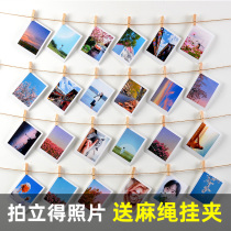 INS style white edge polaroid wash photo print brush mobile phone photo DIY custom simple lomo card wallet photo