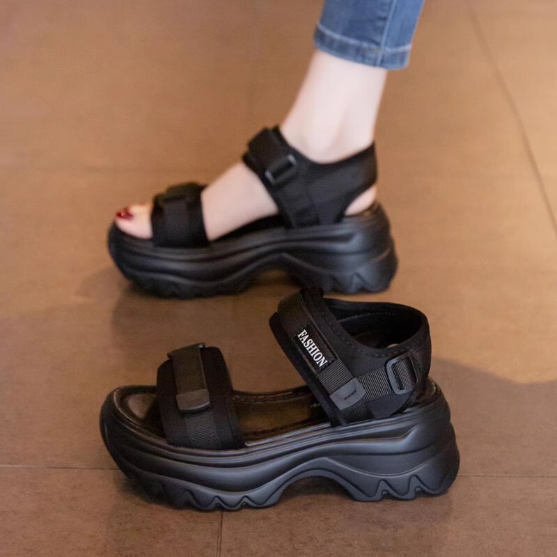 British Genuine Leather Thick-Soled Sports Sandals for Women, Summer 2026 New Platform Height-Increasing Sandals That Are Comfortable and Not Tiring for the Feet, Beach Roman Shoes British Genuine Leather Thick-Soled Sports Sandals for Women, Summer 2026 New Platform Height-Increasing Sandals That Are Comfortable and Not Tiring for the Feet, Beach Roman Shoes
