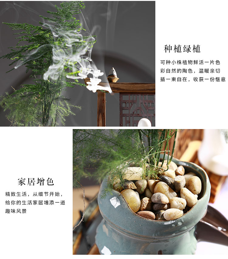 Sáng tạo phong cách Trung Quốc đài phun nước Feng Shui lucky phòng khách văn phòng tạo độ ẩm nhà mềm trang trí thủ công đồ trang trí