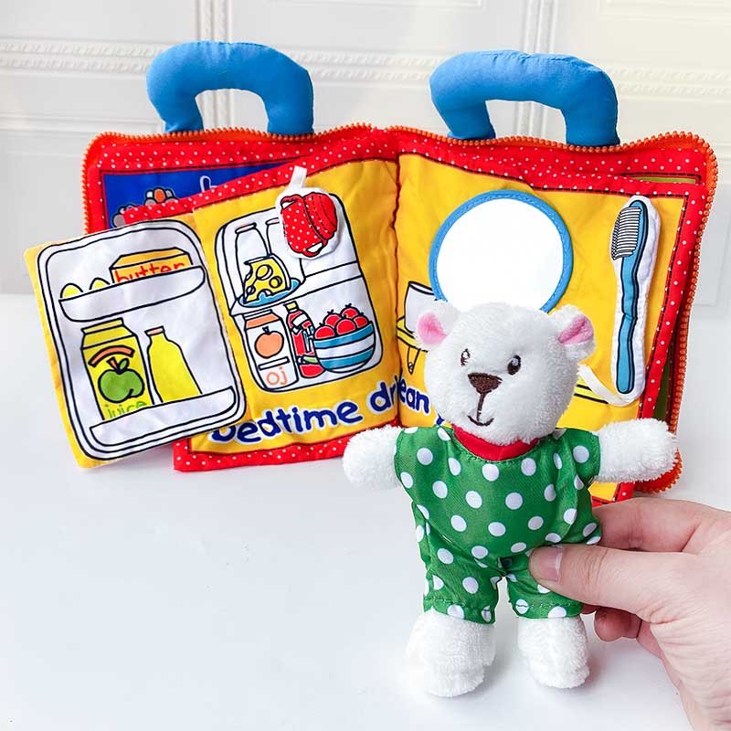 0-1 year old baby three-dimensional early education cloth book 6-12 months baby puzzle can not be torn and can be bitten to comfort toys