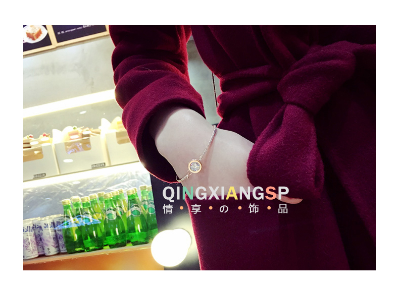 Yêu thích trang sức Nhật Bản và Hàn Quốc mới nhân tạo vòng hợp kim rhinestone không khí vòng tay cá tính đơn giản phụ kiện khí chất nữ vòng tay cartier