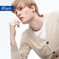 Bleek mùa xuân mới V-Cổ nam cardigan coat áo len bông áo len thanh niên dài tay áo len giản dị người đàn ông áo len cổ lọ cho nam