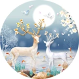 Cross -STITCH 2023 Новая линейная вышивка этого года подходит для гостиной, -это хорошая вышивка лося ручной работы ручной работы