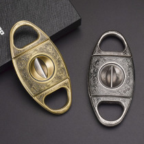 jifeng monsoon cigar scissors antique fragrant Tang grass pattern scissors pull-out V-shaped scissors large diameter sharp and durable