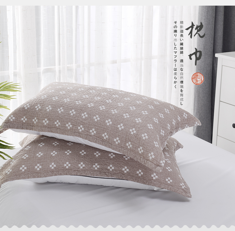 Khăn gối cao cấp châu Âu cotton dày một cặp đôi lớn dành cho người lớn cotton gạc bốn mùa khăn gối sản phẩm mới vỏ ga gối