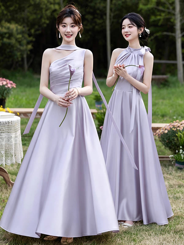 Taro Purple Bridesmaid Dress 2026 New High-End Satin Wedding Bridesmaid Dress Best Friend Sister Dress Can Be Worn Daily Taro Purple Bridesmaid Dress 2026 New High-End Satin Wedding Bridesmaid Dress Best Friend Sister Dress Can Be Worn Daily