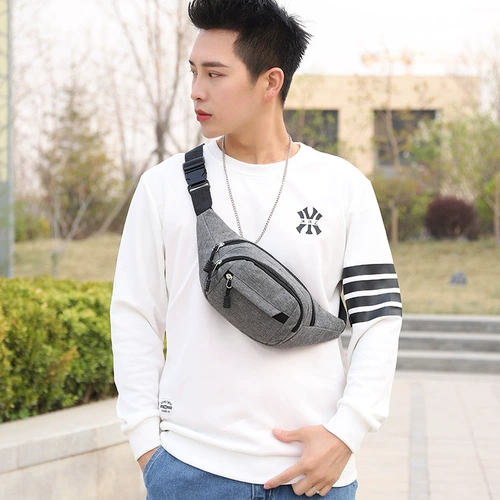 Мужская универсальная тканевая поясная сумка, спортивный мобильный телефон, ремень, водонепроницаемая износостойкая сумка через плечо, для бега