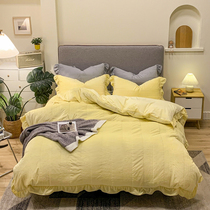 1 m 8 * 2 0 pieces of kit 1 8 x 2m2 2 m quilt cover 229x230 high-grade coral suede milk suede baby suede