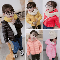 2021 Womens winter wear new Joker Korean version of childrens light down jacket coat baby girl child cotton coat