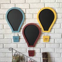 American country retro hot air balloon blackboard Living room wall decoration Wall shelf Partition wall decoration Wall decoration