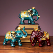 Resin crafts make a fortune elephant object ornaments living room entrance office desktop decoration animal ornaments a pair