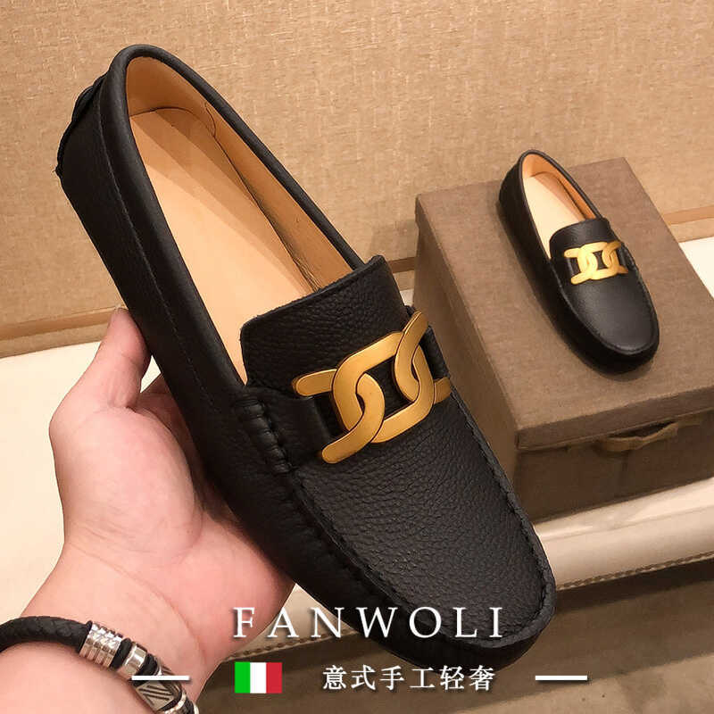 Fwl2026 Spring and Summer New Genuine Leather Loafers for Men, Slip-On Lazy Shoes, British Style Casual Men's Leather Shoes Fwl2026 Spring and Summer New Genuine Leather Loafers for Men, Slip-On Lazy Shoes, British Style Casual Men's Leather Shoes