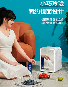 Mini Beauty Fridge Mini Led Micro Dormitory Breast Milk Beauty Mirror Product Refrigeration Car and Home Dual-Use