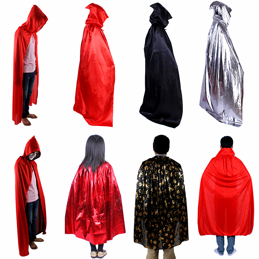 Lin Fang Adult children's clothing Red and Black Ghost Festival Halloween cloak Wizard robe Death Cloak Cloak