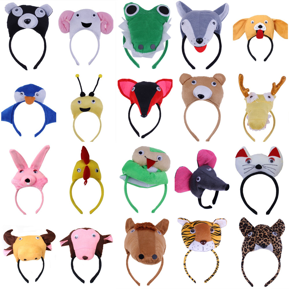 1 cartoon stereoscopic children's animal headdress tiger lion headdress props animal headband hairband