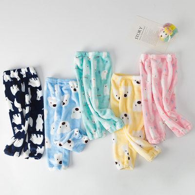 【贝安怡】儿童法兰绒暖暖裤