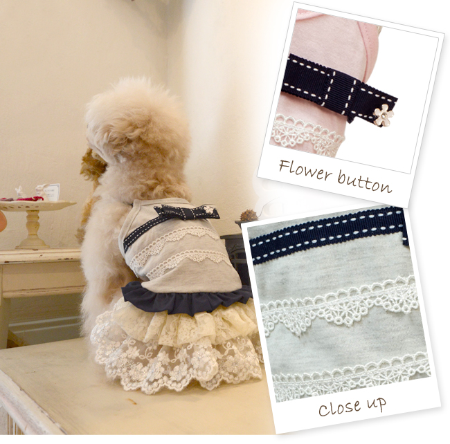 Spot chó cưng Nhật Bản mùa xuân và mùa hè mỏng phần ren bông hoa trang trí váy vest - Quần áo & phụ kiện thú cưng quần áo cho chó phốc sóc