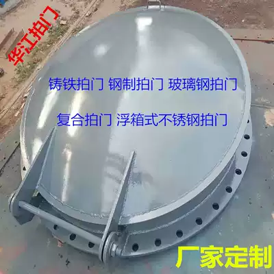 Cast iron clap door Steel clap door composite glass fiber clap door dn0 5m1 meter floating box type stainless steel clap door