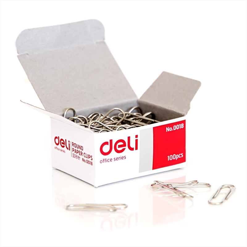 Dei 0018 silver metal back line shaped needle clip paper clip financial supplies office special box price