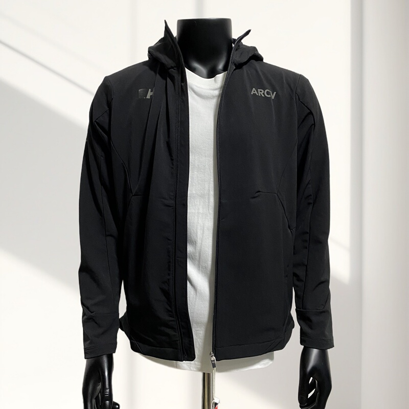 H Nautical Series Men's Spring and Autumn Outdoor Breathable Hooded Lightweight Softshell Jacket Men's Sports Casual Jacket