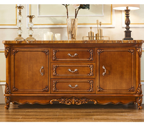 European-style sideboard natural marble solid wood locker cupboard cabinet hall rental dress integrated platform for treatment of young